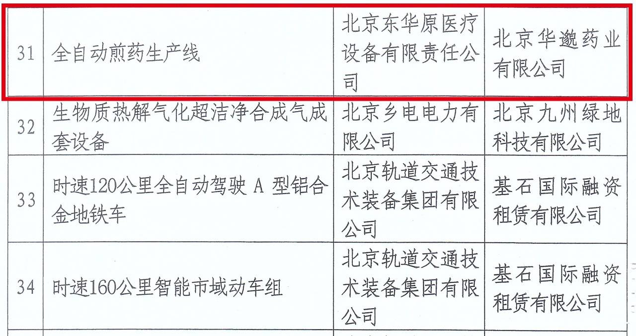 中關(guān)村首臺（套）重大技術(shù)裝備試驗、示范項目